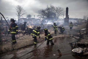 firefighters hurricane sandy