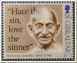 mahatma-ghandi-self-sacrifice-on-postage-stamps