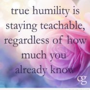 About Humility and Committing To Being Humble To Each Other
